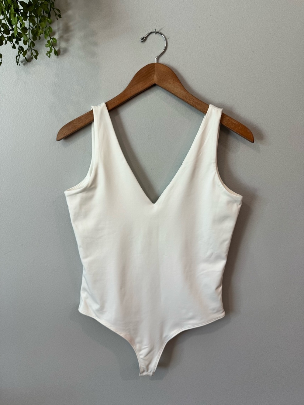 Dress Forum Ivory Plunging Bodysuit